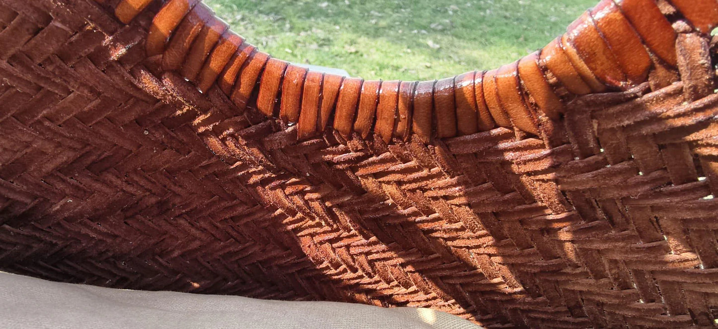 Handwoven Genuine Leather Tote