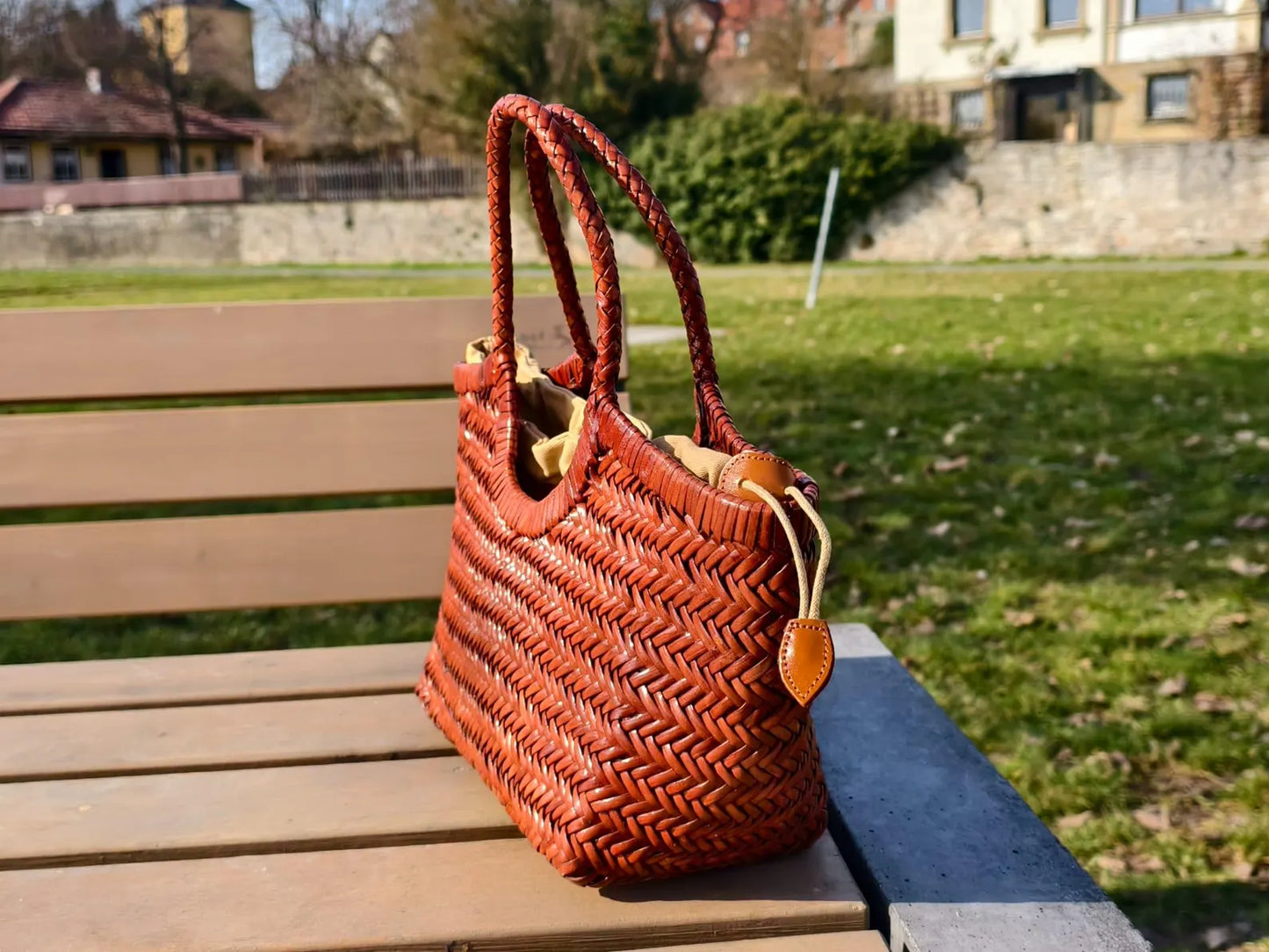 Handwoven Genuine Leather Tote